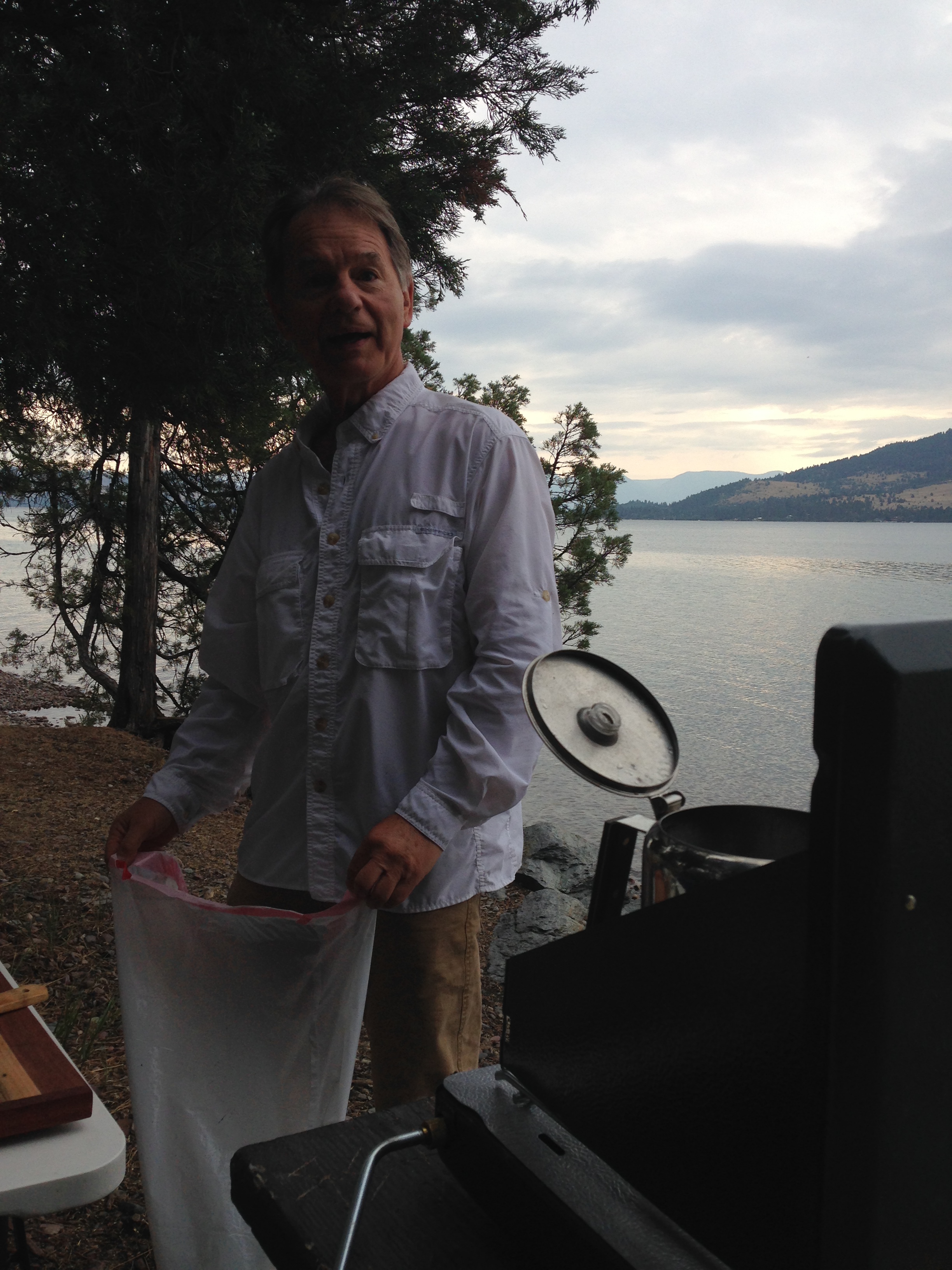 twilight on Flathead Lake Camping